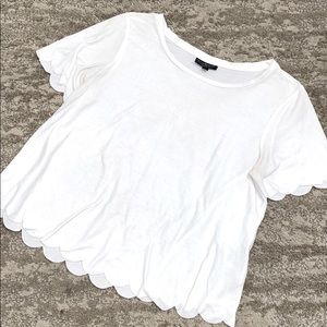 Short-Sleeved Scalloped Topshop t-shirt